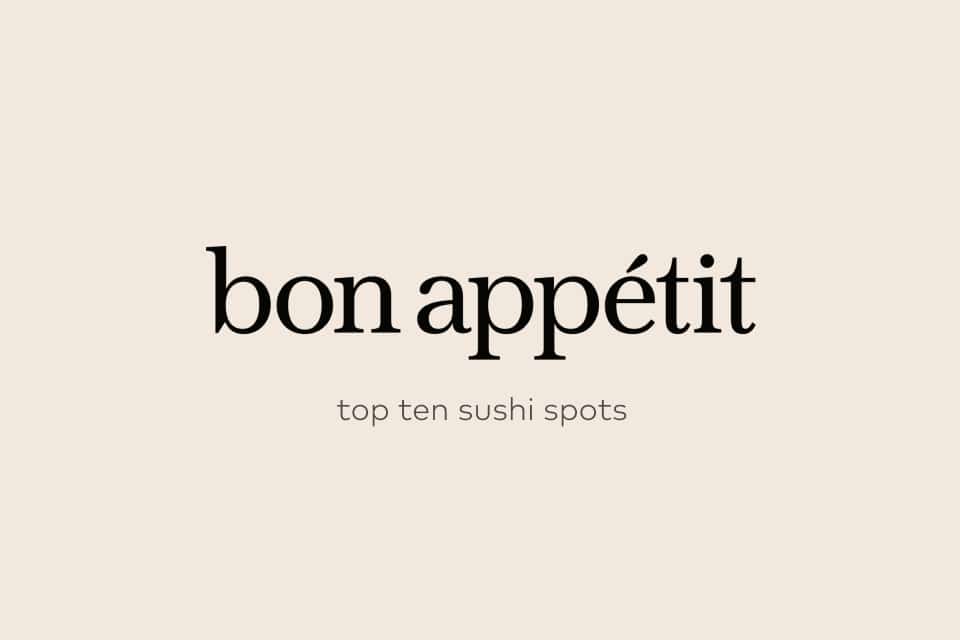 bon appétit top ten sushi spots logo.