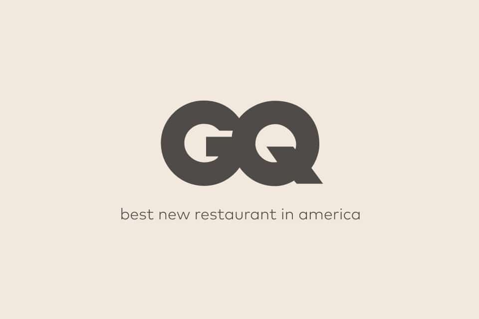 GQ best new restaurant in America logo.